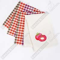 Детальная картинка товара «василиса 3 пр. к-т полотенец лен/п/л отб/пестр с выш 3-50*70 фазенда томат»