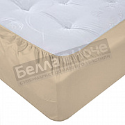 Люксония Простынь поплин гл/кр на резинке 200*200/20 Бежевый