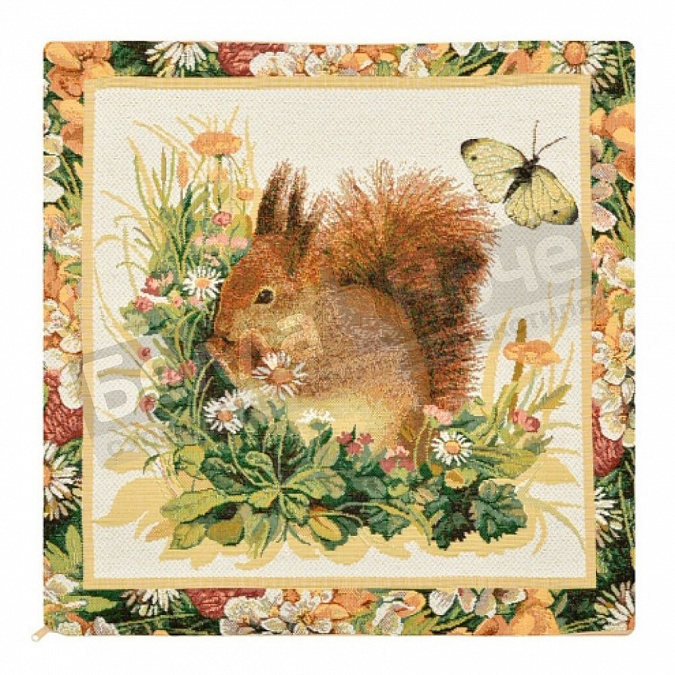 Детальная картинка товара «гобелен плюс наволочка 50*50 бельчонок»