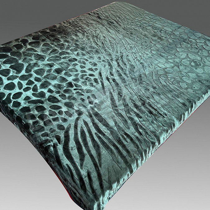 Детальная картинка товара «смун плед синтетический 200*240 стр. однот. 8110- 5 камушки зелёный»