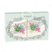 Диности 2 пр. К-т полотенец м/ф 2-40*70 РРМФ-17 Цветущий лотос