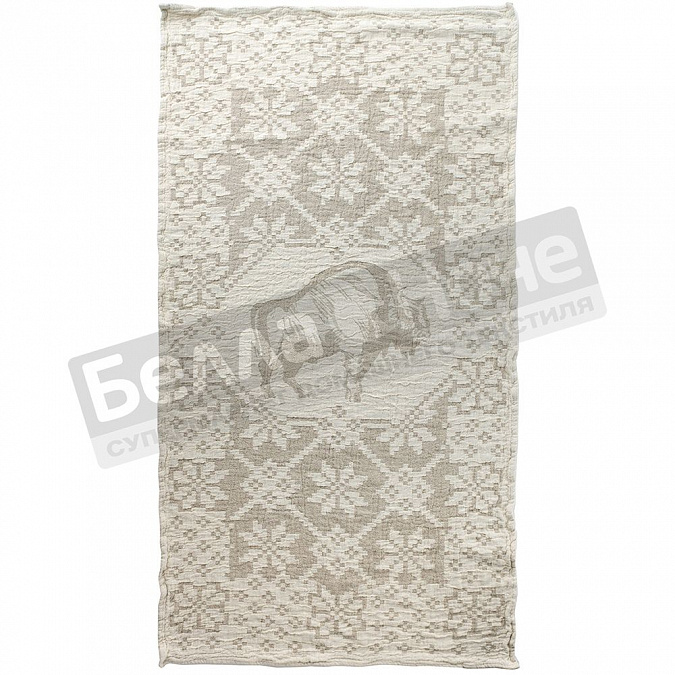 Детальная картинка товара «беларусь полотенце лён- хл 55*100 рис.677 цв.330 зубраня серый»