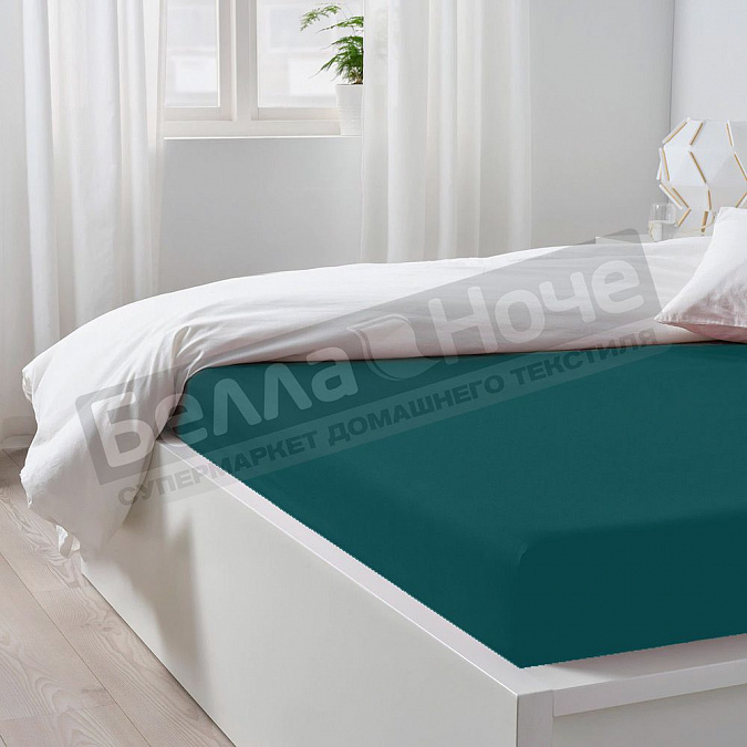 Детальная картинка товара «люксония простынь трикотаж 120*200/20 морская волна»