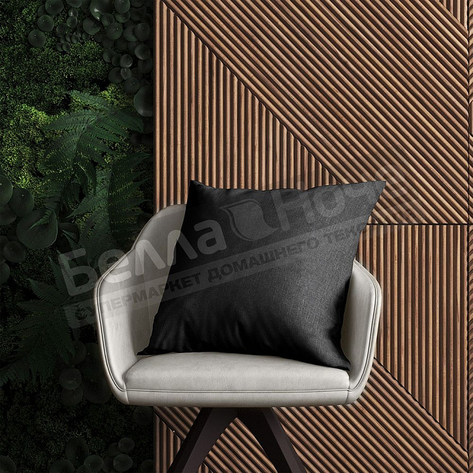 Детальная картинка товара «вн наволочка декор рогожка пэ дт172 40*40 графит 31»