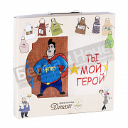 Диности 2 пр. фартук 72*85+ полотенце 50*60 ФС-23 Ты мой герой