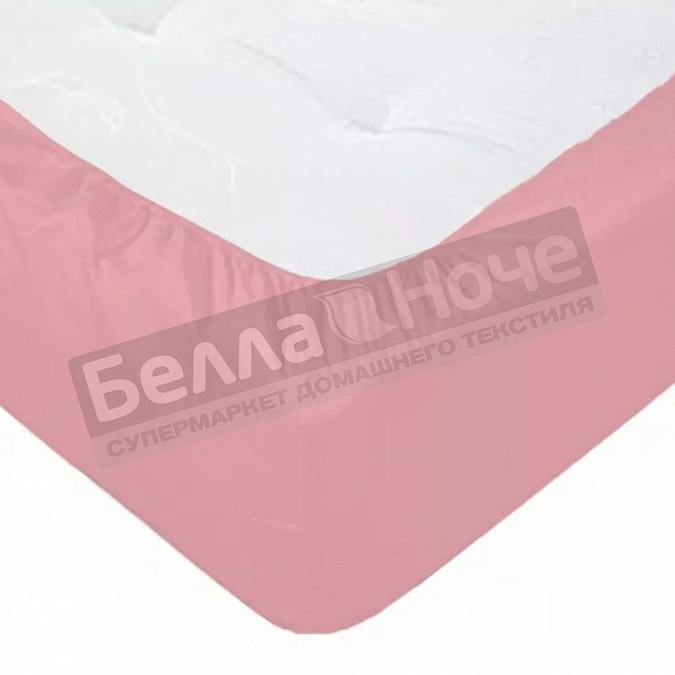 Детальная картинка товара «люксония простынь поплин гл/кр на резинке 200*200/20 брусника»