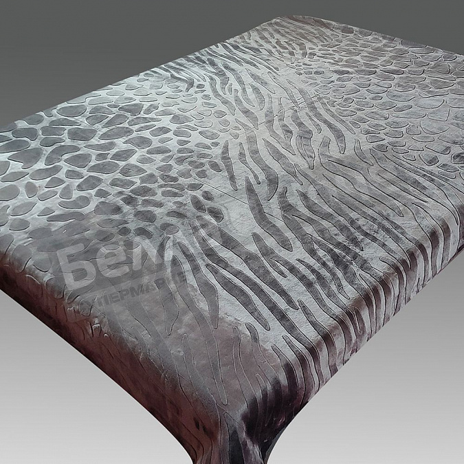 Детальная картинка товара «смун плед синтетический 200*240 стр. однот. 8110-16 камушки тёмно- серый»