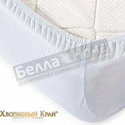 Хлопковый край Простынь трикотаж 140*200/20 Белый