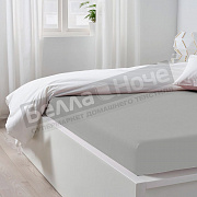 Люксония Простынь трикотаж 120*200/20 Светло- серый