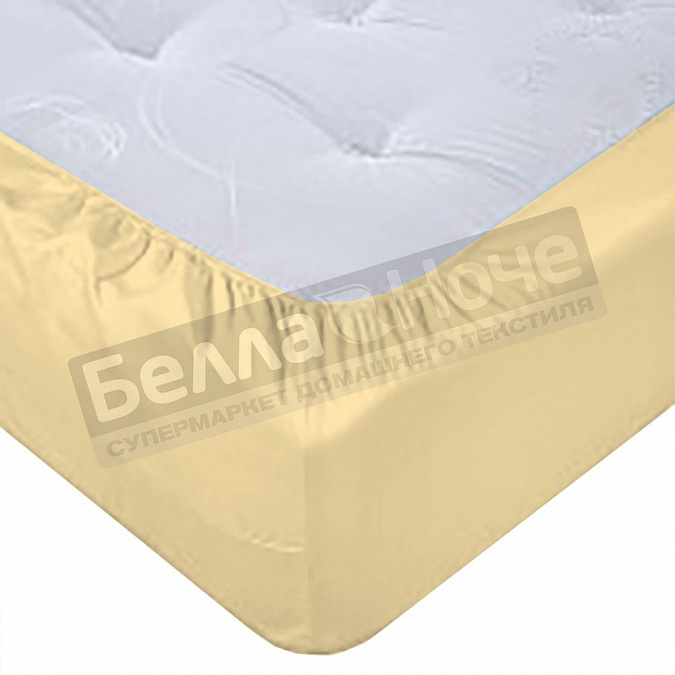 Детальная картинка товара «люксония простынь поплин гл/кр на резинке  80*200/20 персик»