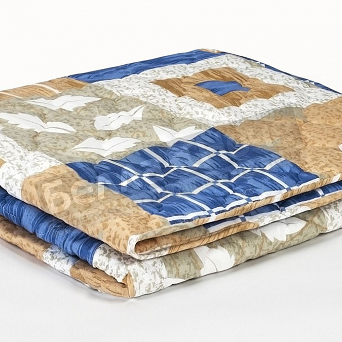 Детальная картинка товара «золотой завиток овечья шерсть бязь легкое 140*205 ми текстиль чемодан  »