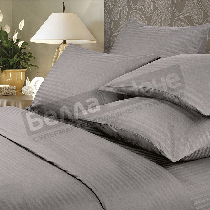 Детальная картинка товара «веросса к-т наволочек страйп- сатин 2-50*70 70032 gray»