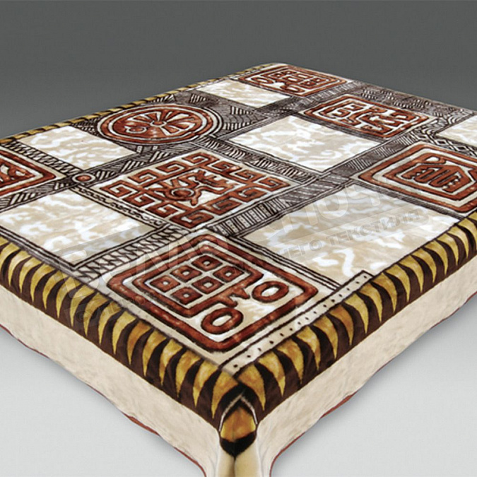 Детальная картинка товара «смун плед синтетический 160*220 глад. 7019 пиктограмма коричненый»