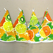 ТГ Полотенце ваф Круглое D65*65 Ассорти