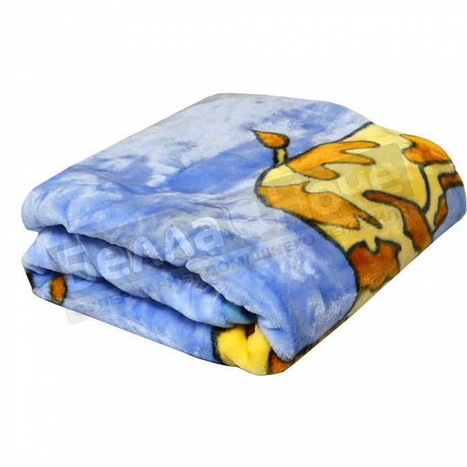 Детальная картинка товара «смун плед синтетический 110*140 глад. 553-2 жираф на голубом фоне»