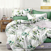 КПБ Люксония поплин 2,0сп с натяжной простыней 160*200 Листва 