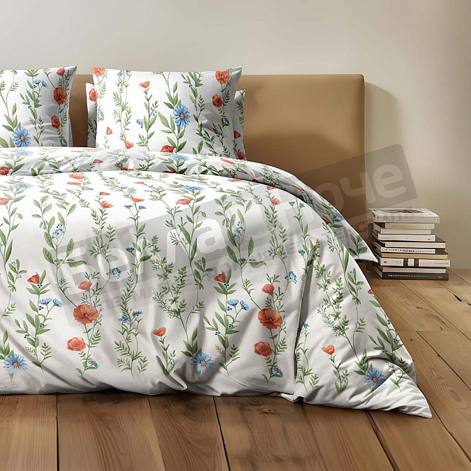 Детальная картинка товара «кпб хд поплин 1,5сп. 30245/1 цветочный вальс нав.2-70*70»