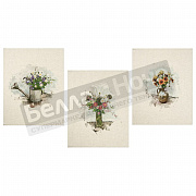 Беларусь 3 пр. Ком-т полотенец лён- хл 3-45*60 рис.388 цв.1 Весенний букет new