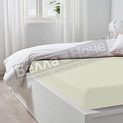 Люксония Простыня сатин гл/кр 1,5сп. Молочный