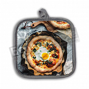 Бояртекс Прихватка двунитка 17*17 стеганная Время пиццы МАРКИРОВКА