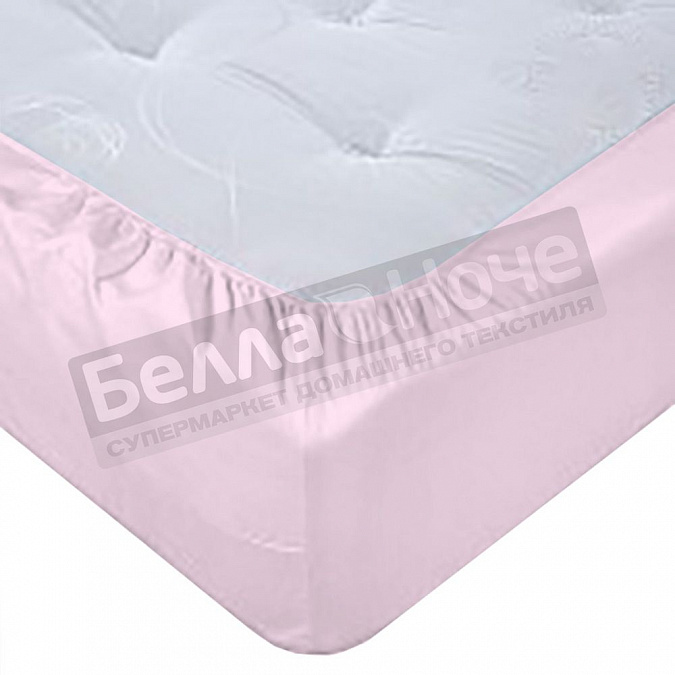 Детальная картинка товара «люксония простынь поплин гл/кр на резинке 140*200/20 розовый»