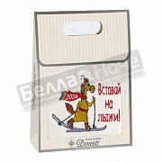 НГ 1 пр. Полотенце микрофибра 40*70 ОМФ- 106 Вставай на лыжи!