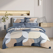 КПБ Гармоника сатин с резинкой 180*200 Евро Блум