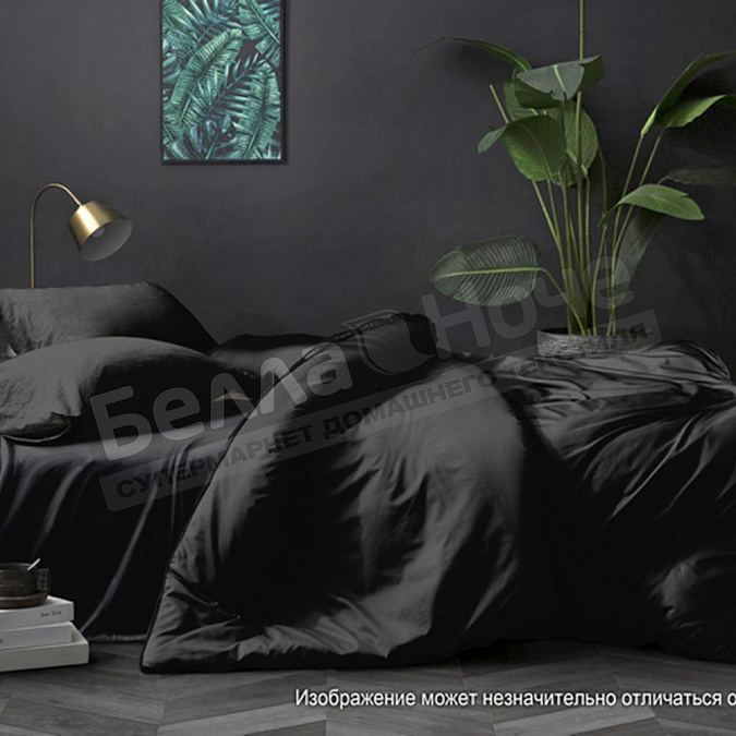 Детальная картинка товара «кпб luxor поплин гл/кр 2,0 - макси диз.черный (n)»