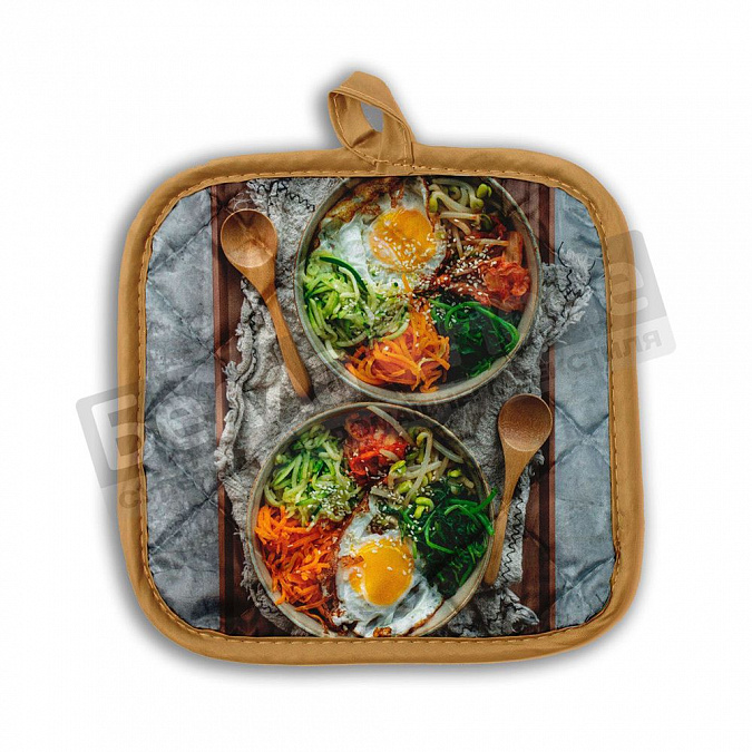 Детальная картинка товара «бояртекс прихватка двунитка 17*17 стеганная деревенский завтрак маркировка»