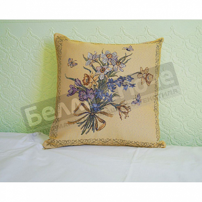 Детальная картинка товара «гобелен плюс наволочка 38*38 весенний букет»
