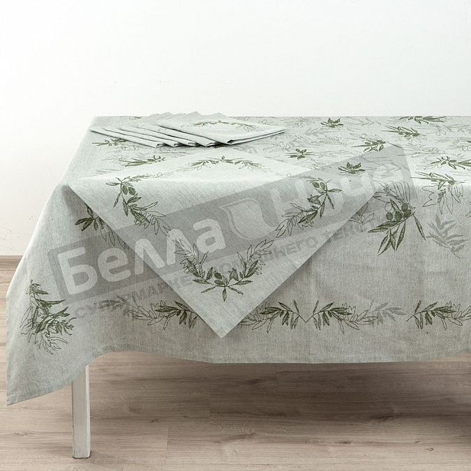 Детальная картинка товара «беларусь ком-т скатерть лен- хл 170*275+салф. рис.162 цв.81 олли»