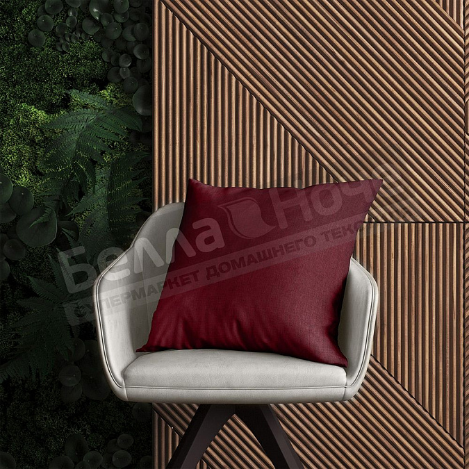 Детальная картинка товара «вн наволочка декор рогожка пэ дт172 40*40 бордо 31»
