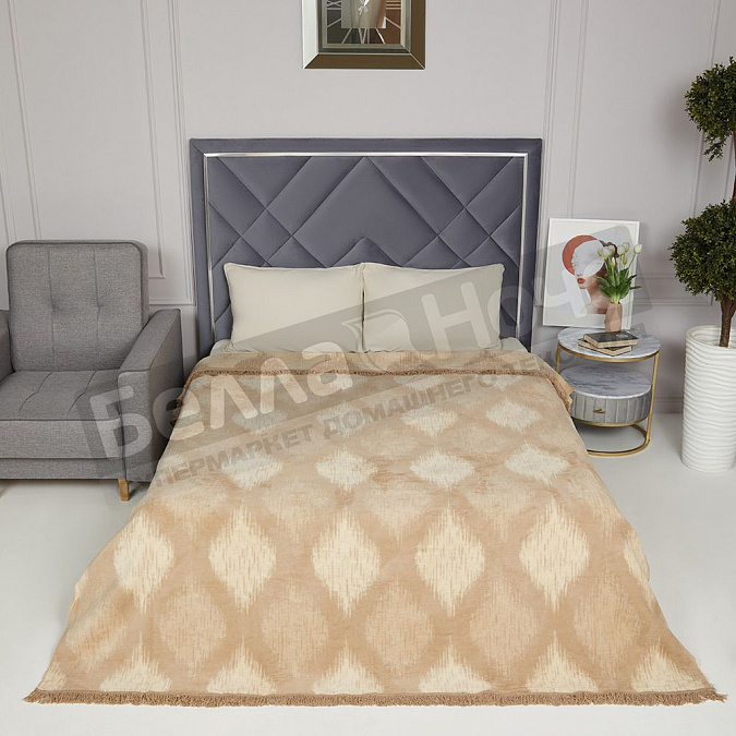 Детальная картинка товара «картекс плед хлопок софт комфорт 200*220 ps 1680bej»