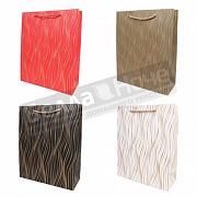 Пакет подарочный 31*42+12 Люкс с тиснением Микс L7154 