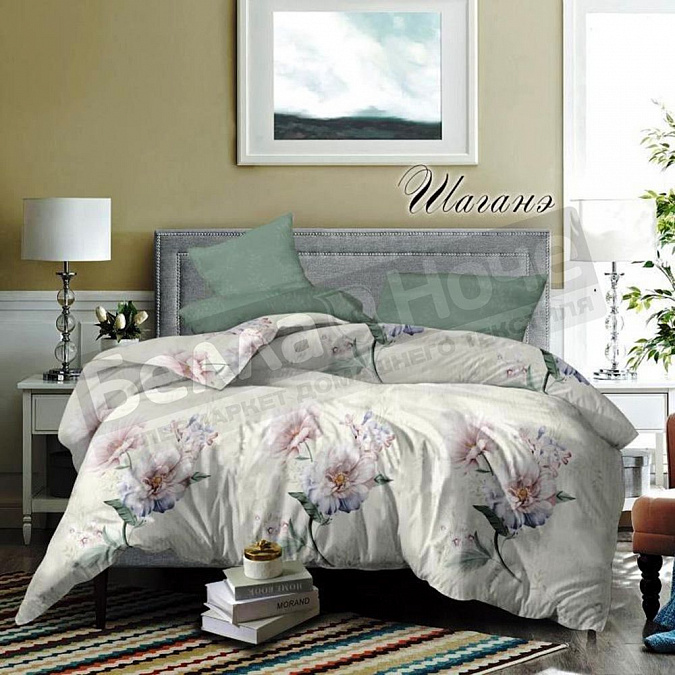 Детальная картинка товара «кпб люксония поплин 2,0сп с натяжной простыней 160*200 шагане»