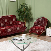 Картекс К-т покрывал ШБ 180*220;2-90*180 Бордовый БАМБУК