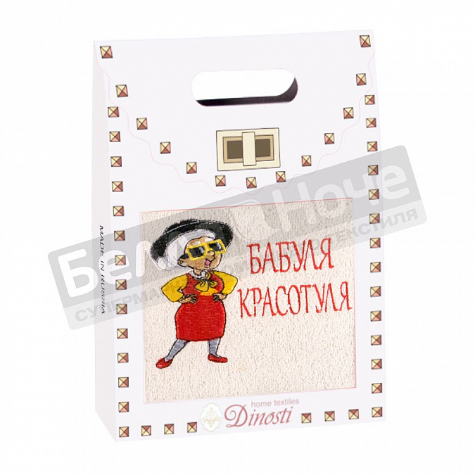 Детальная картинка товара «диности 1 пр. полотенце м/ф 40*70 омф- 818 бабуля красотуля»