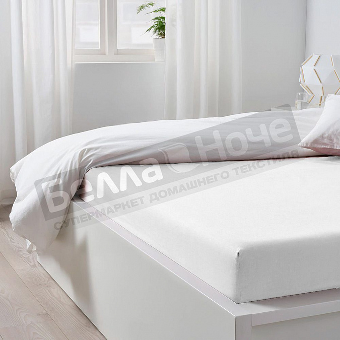Детальная картинка товара «люксония простынь трикотаж  90*200/20 белый»