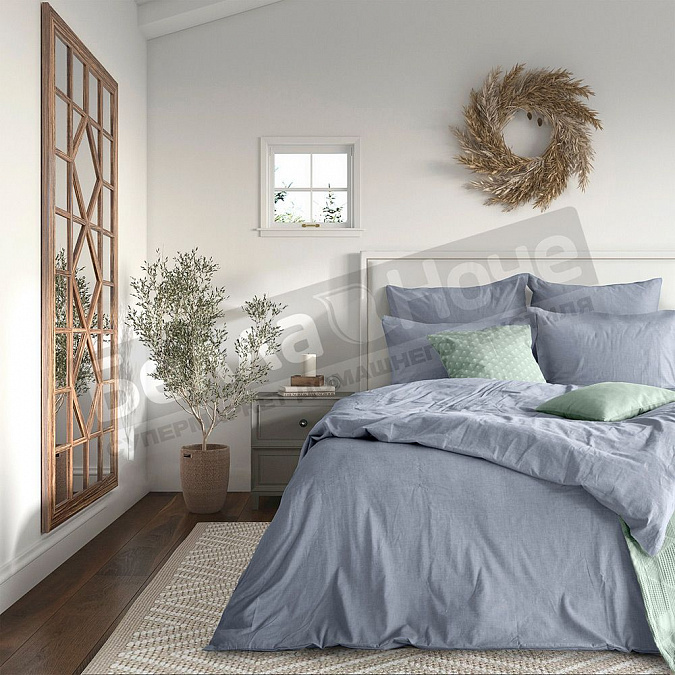 Детальная картинка товара «кпб веросса melange дуэт indigo 4нав.»