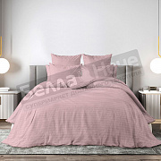 КПБ ВН Страйп-дизайн поплин Евро 8709/ 5 Silver Rose нав.2-70*70