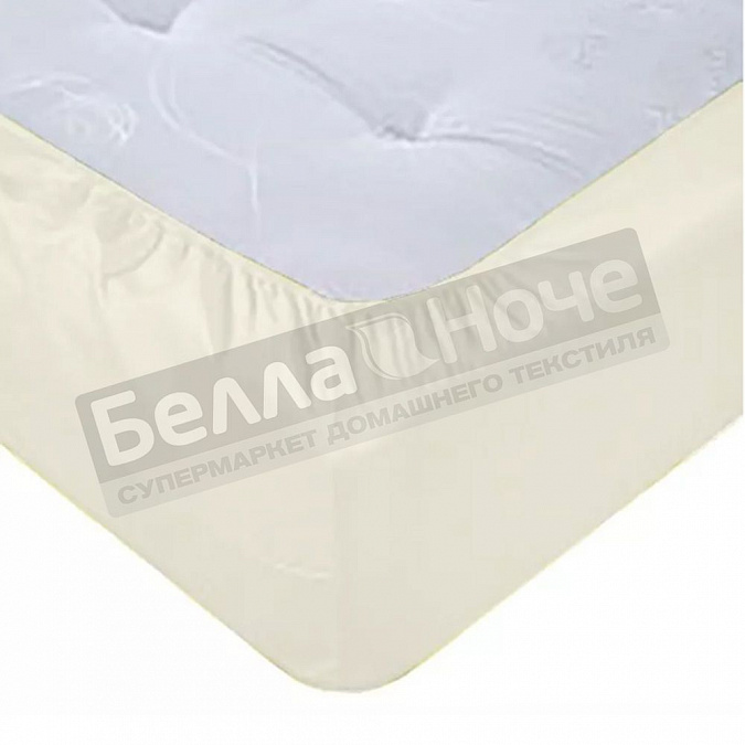 Детальная картинка товара «люксония простынь поплин гл/кр на резинке  80*200/20 шампань»