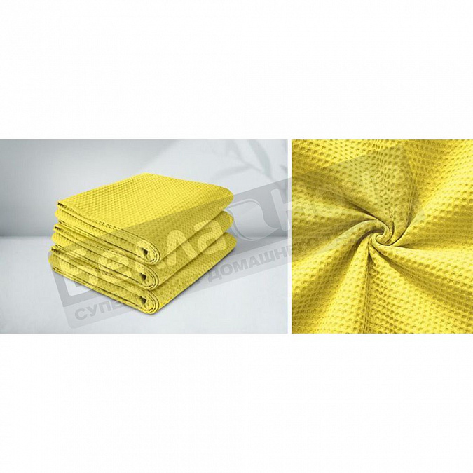 Детальная картинка товара «luxor полотенце ваф гл/кр 65*135 желтый»