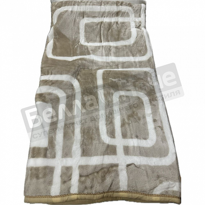 Смун Плед синтетический 200*240 глад. 6123-1 Лабиринт Бежевый