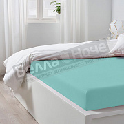 Люксония Простынь трикотаж 140*200/20 Бирюза