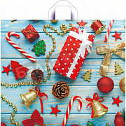 Пакет ПЭ с петлевой ручкой 60*50+11 Тико НГ Россыпь игрушек