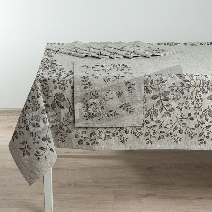 Детальная картинка товара «беларусь ком-т скатерть лен- хл 140*210+салф. рис.219 цв.3 вяртанне»