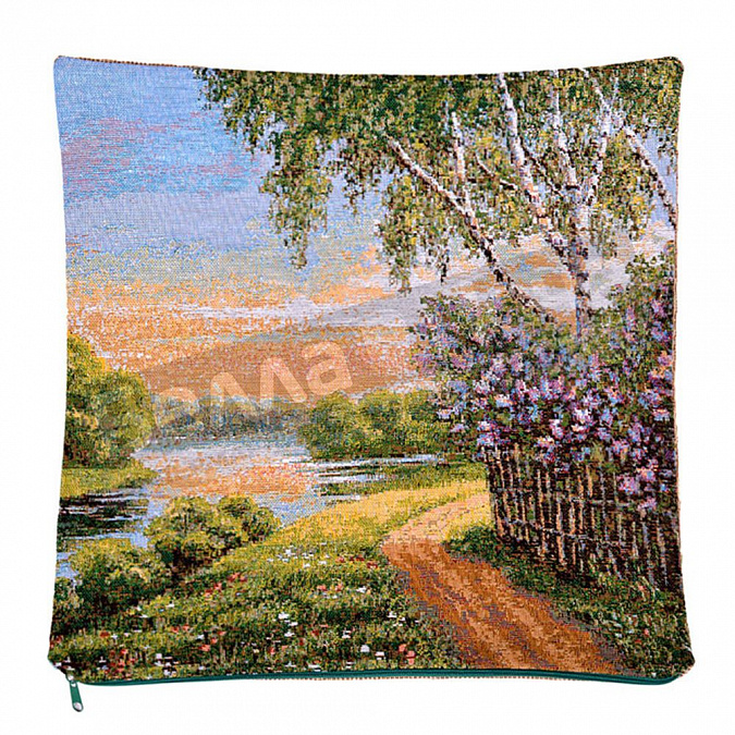 Детальная картинка товара «гобелен плюс наволочка 38*38 сиреневый сад»