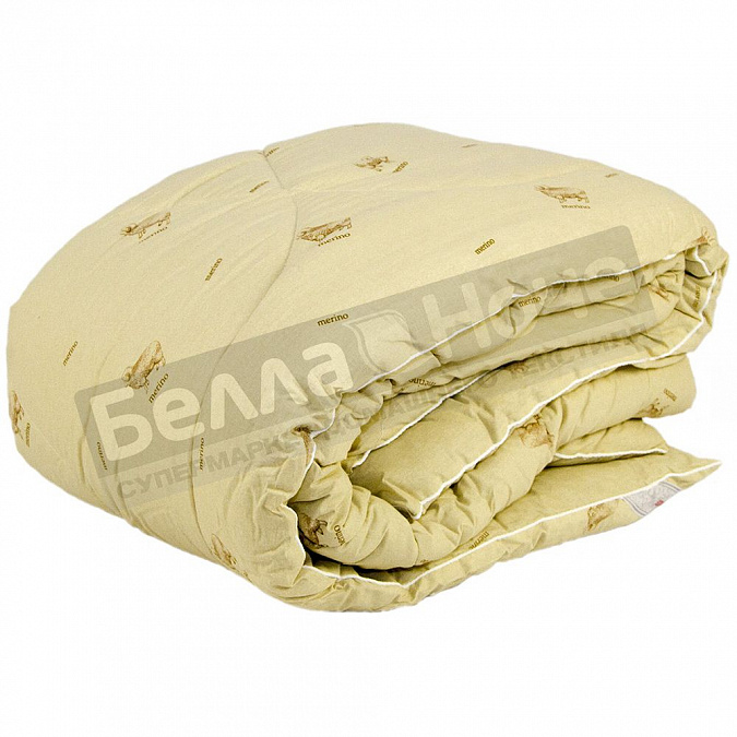 Детальная картинка товара «золотой завиток овечья шерсть бязь теплое 172*205 ми текстиль чемодан  »