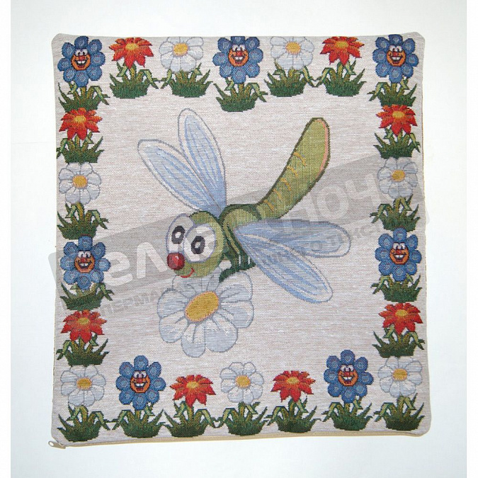 Детальная картинка товара «гобелен плюс наволочка 38*38 веселая стрекоза»