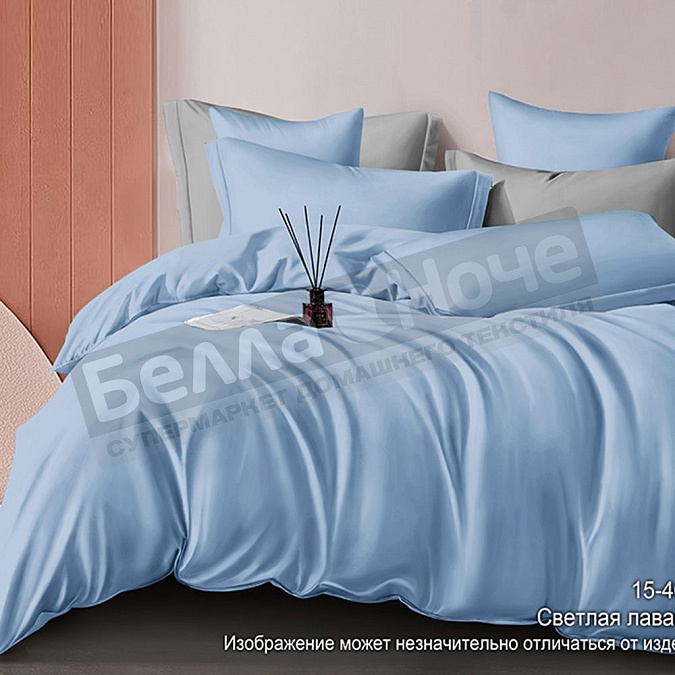 Детальная картинка товара «sove монотоне простыня сатин гл/кр евро 240*260 15-4020 трх светлая лаванда (250)»